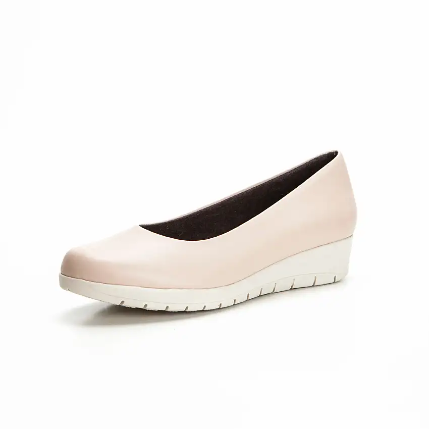Chamby 10557 Manoletina cuña baja confort beig