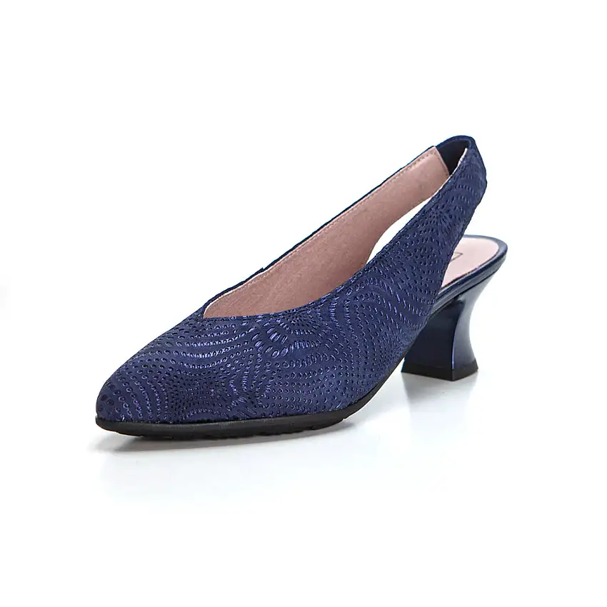 Pitillos 5750 Zapato de salón abierto de talón tacón medio marino