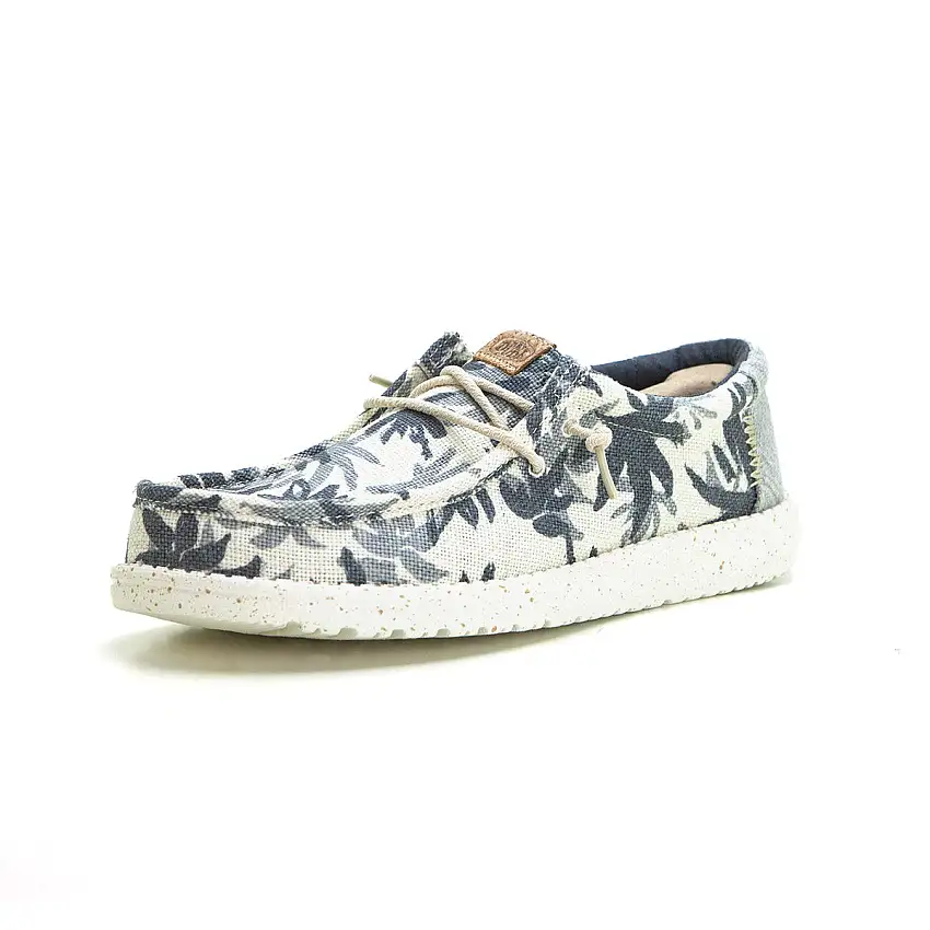 HEY DUDE Wally Palm Zapatilla mocasín de lona palmeras beig