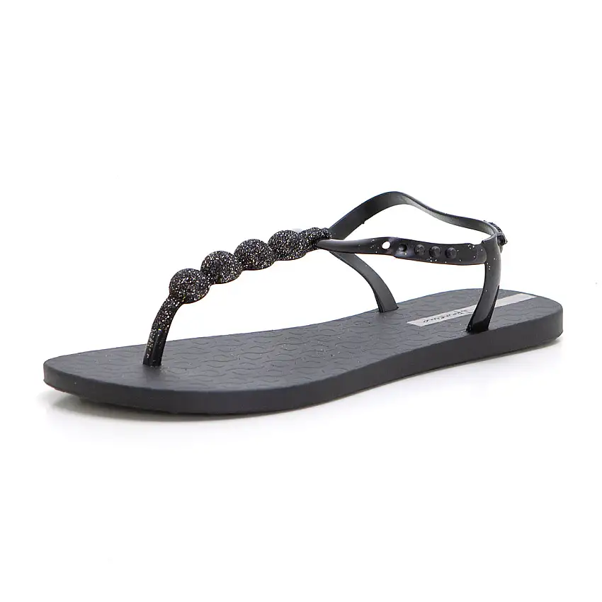 Ipanema 27299 Sandalia esclava de baño glitter negro.