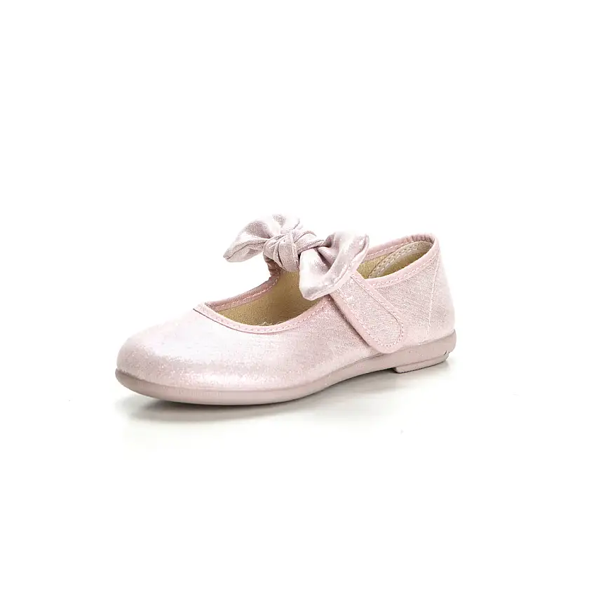 Vulladi 6406 Zapatilla mercedes niña lazo nude