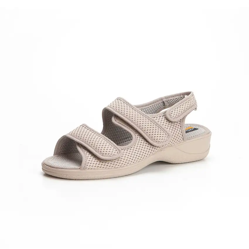 DOCTOR CUTILLAS 21739 Sandalia rejilla velcros tostado
