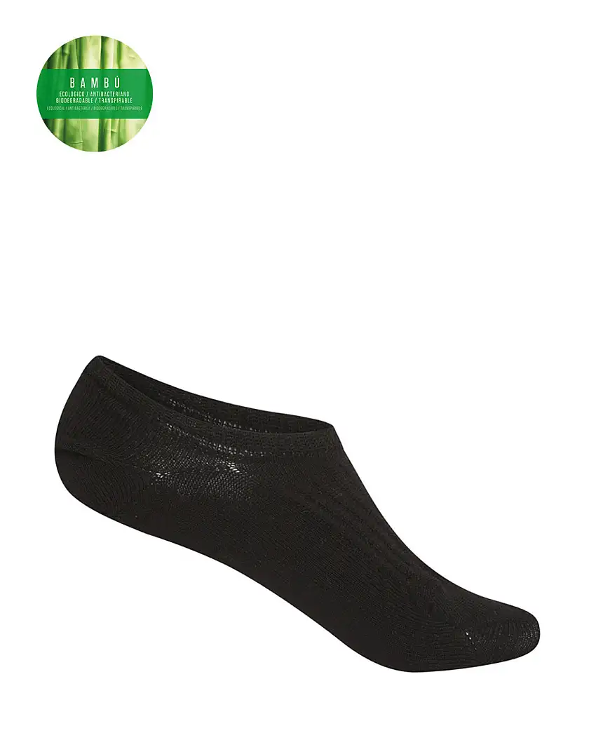 Punto Blanco 1353000 Calcetines de bambú invisibles negro.