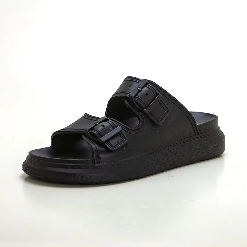Hell Cies Zueco de goma con hebillas negro.