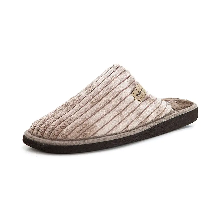 Cabrera 2899 Zapatilla de estar por casa destalonada hombre pana taupe