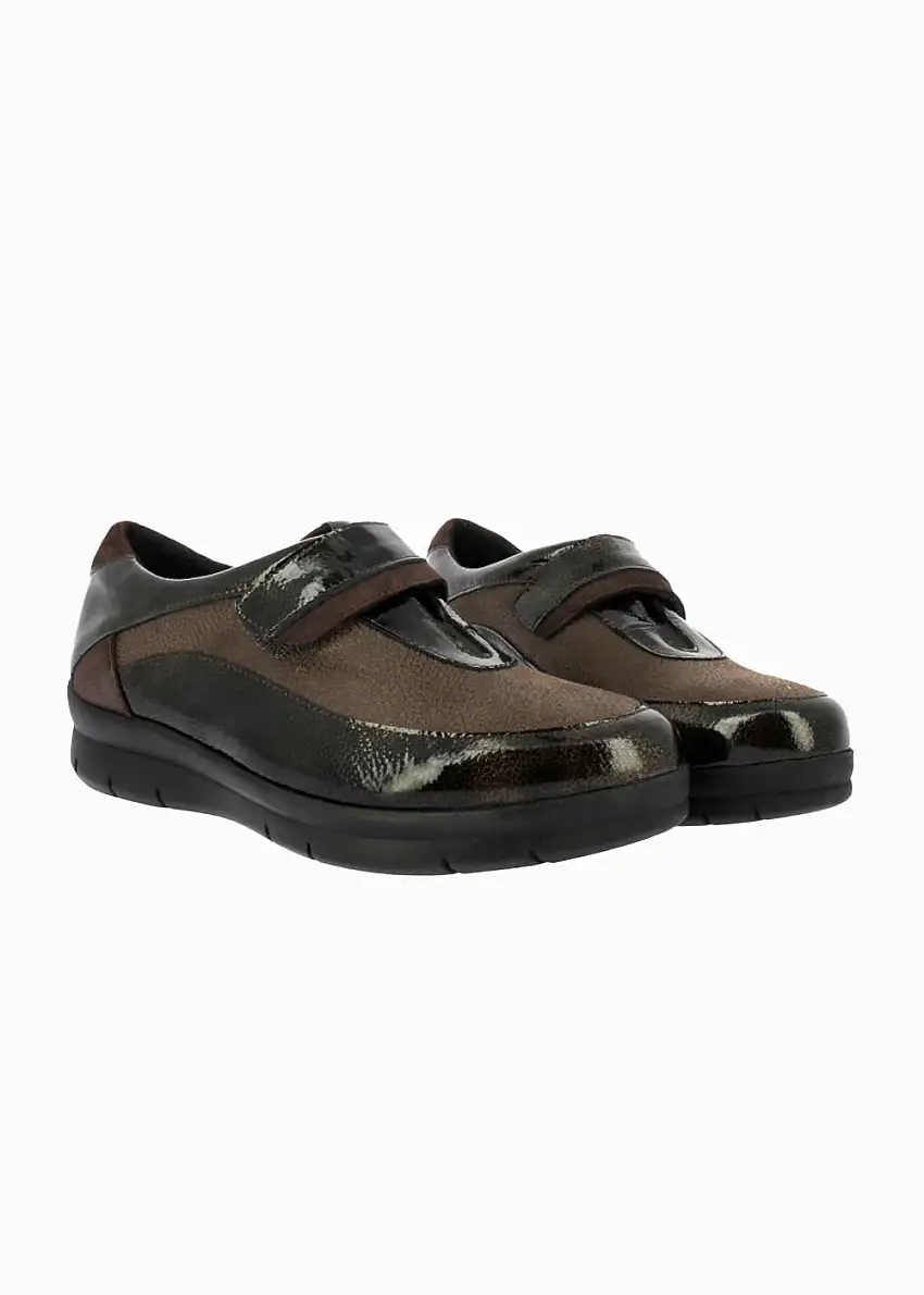 Doctor Cutillas 75605 Zapato confort velcro charol marrón