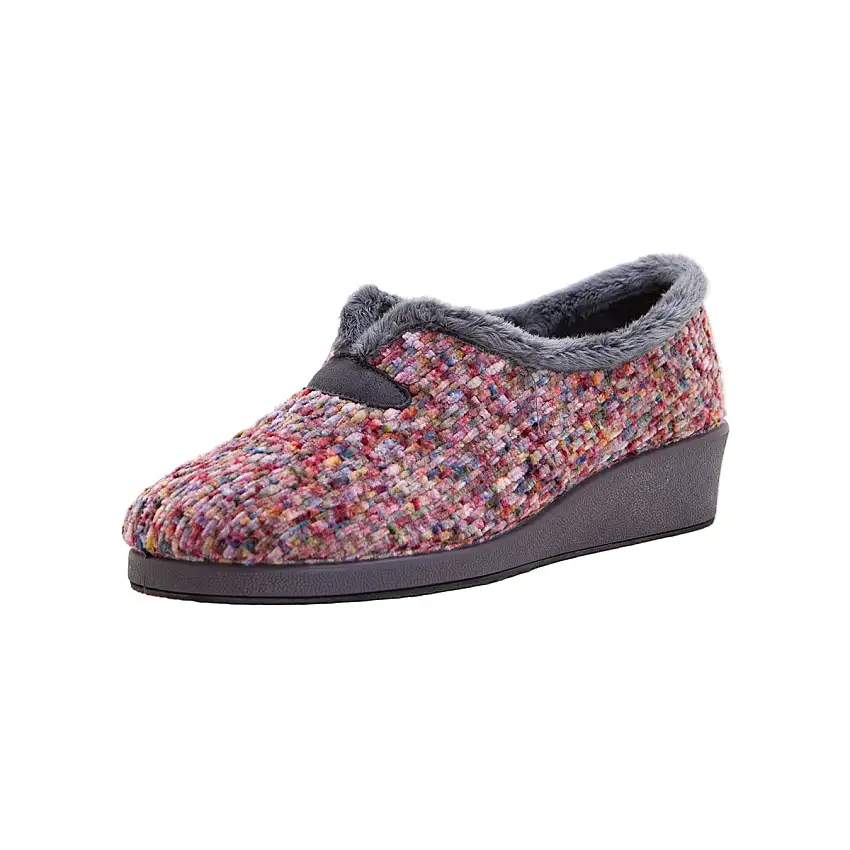 Garzón 1325.594 Zapatilla de estar por casa mujer con cuña cerrada multicolor.