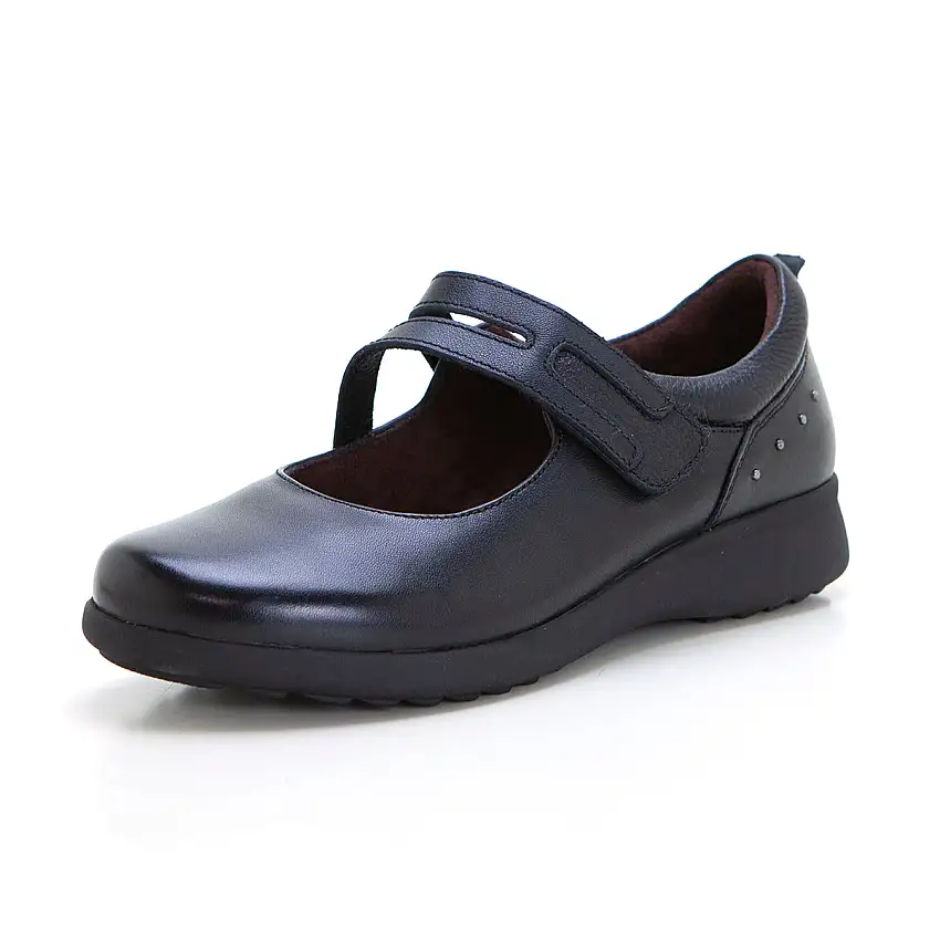 Treintas 4400 Mercedes de piel con velcro negro.