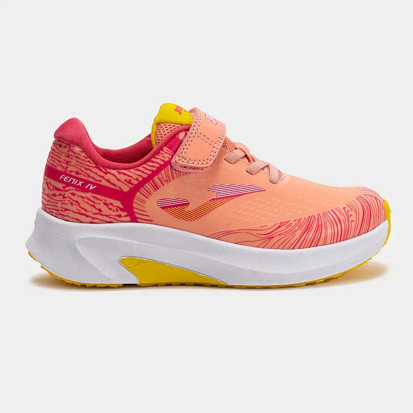 Joma Fenix Jr. Deportiva con elásticos y velcro rosa