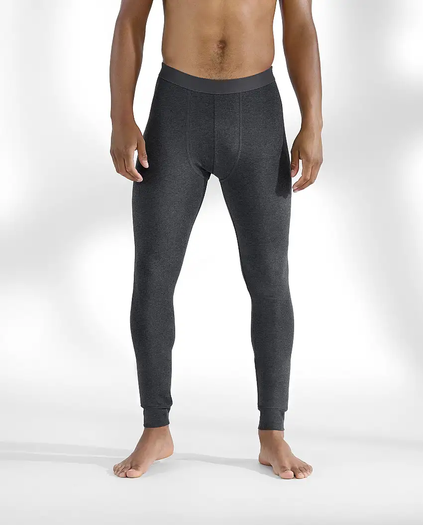 Boxer largo long john gris melange oscuro