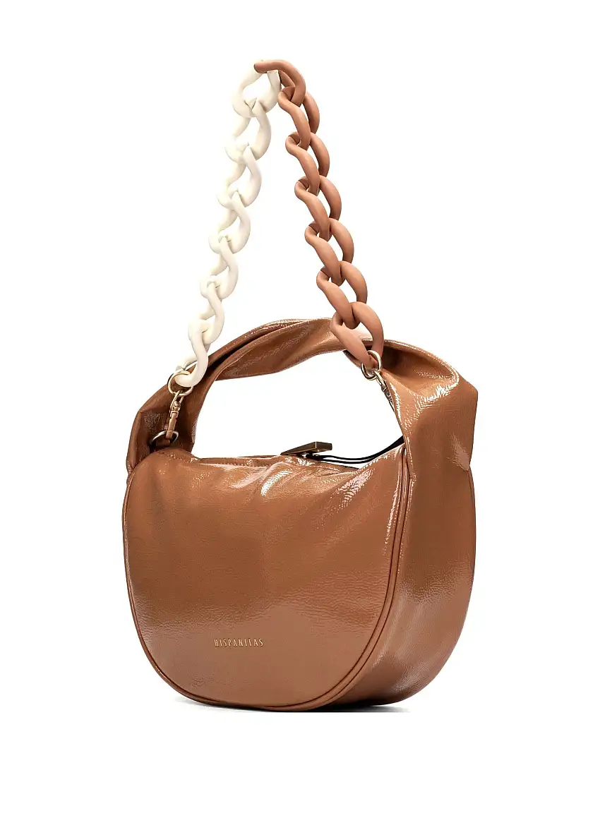 Bolsos de charol con cadena bicolor Hispanitas