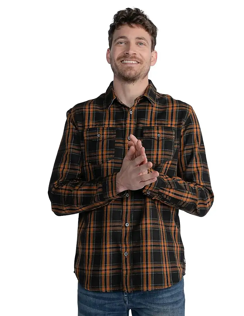 Camisa Cuadros Petrol Industries Naranja
