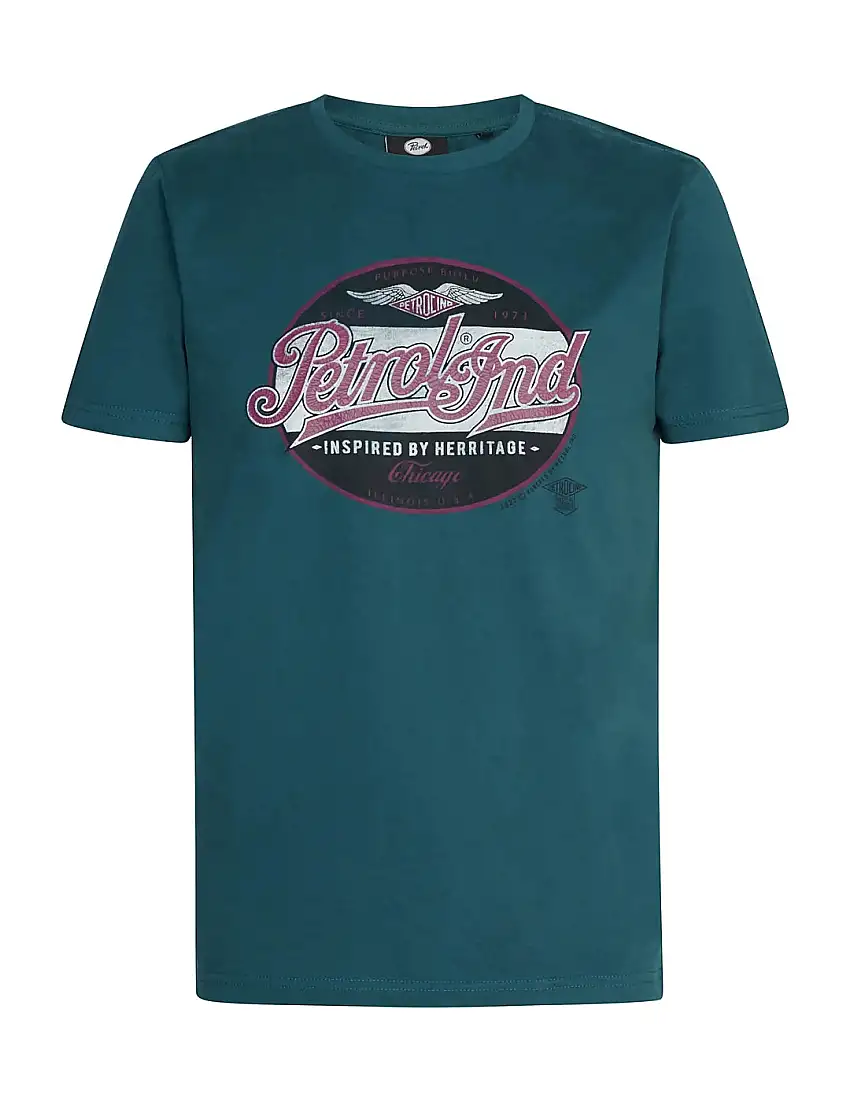 Camiseta Logo Petrol Industries Garrison Azul
