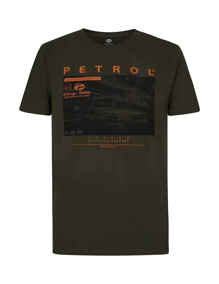 Camiseta Manga Corta Petrol Industries Khaki TSR148