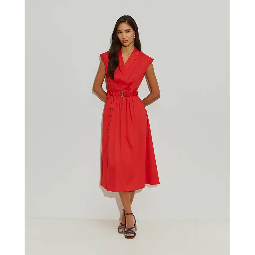 Vestido midi cruzado
