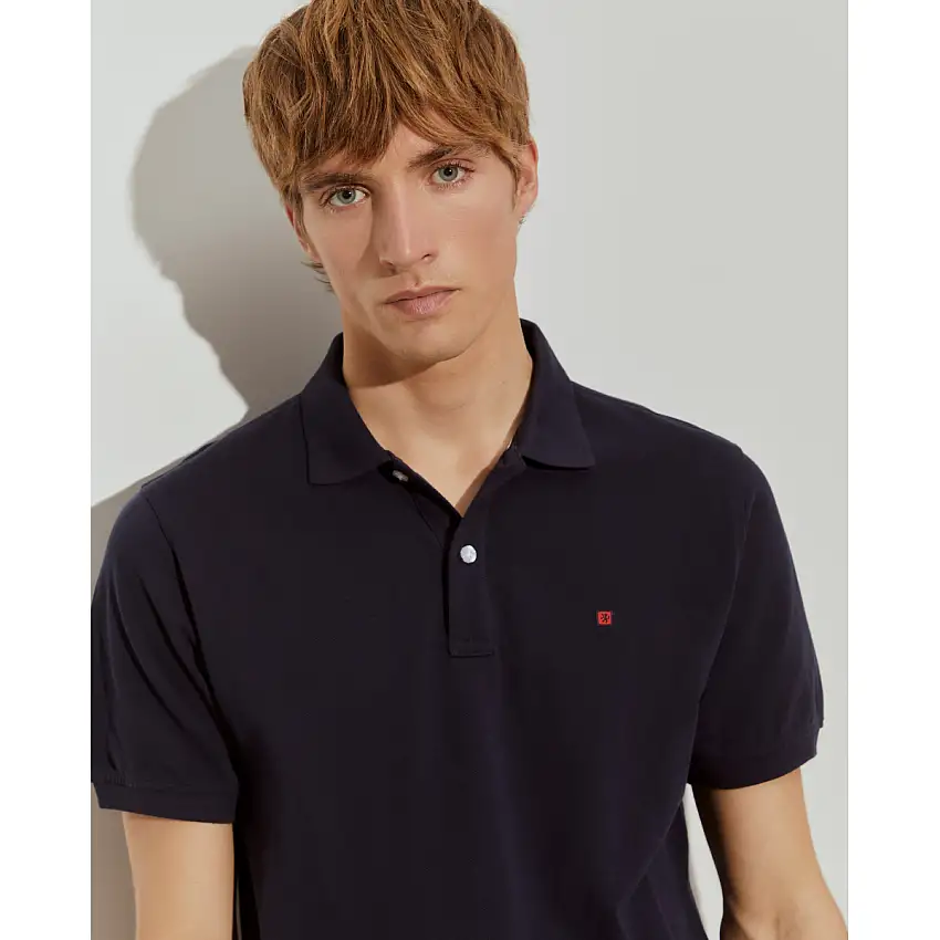 Polo de piqué de algodón regular fit