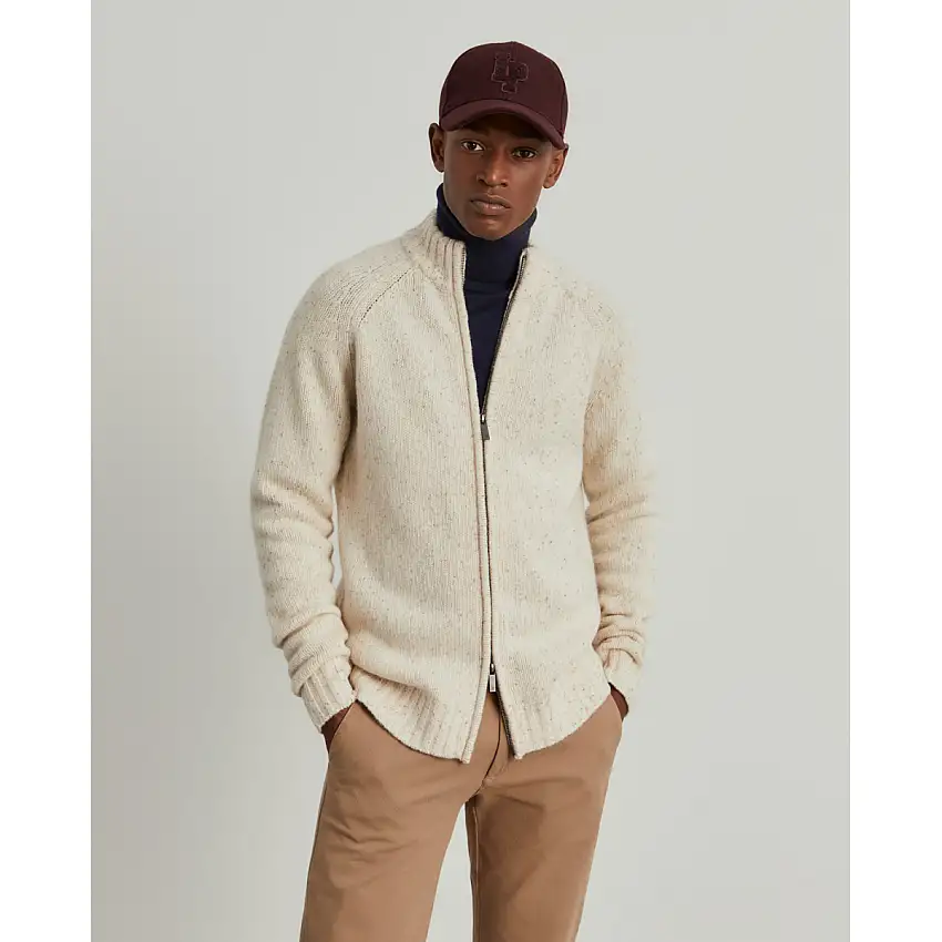 Chaqueta de punto bicolor