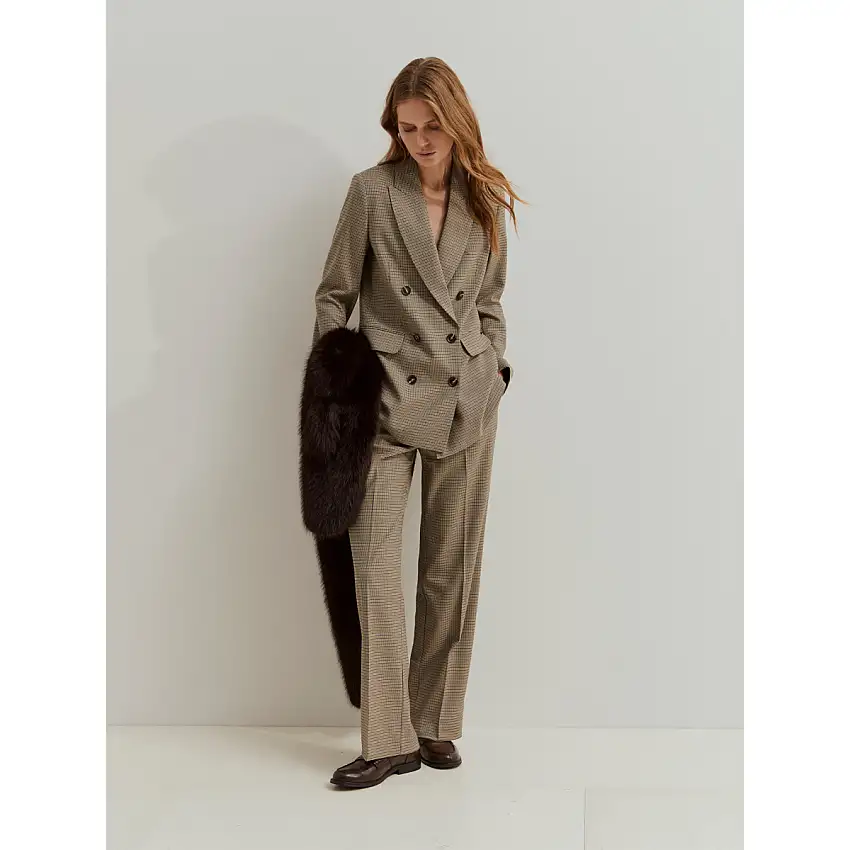 Blazer cruzado a cuadros