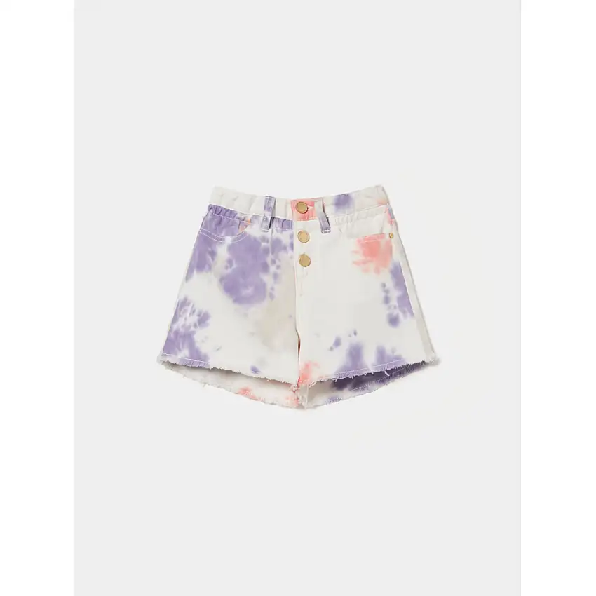 Short tie-dye con cinturilla elástica