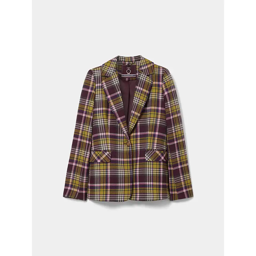 Blazer de cuadros de corte regular