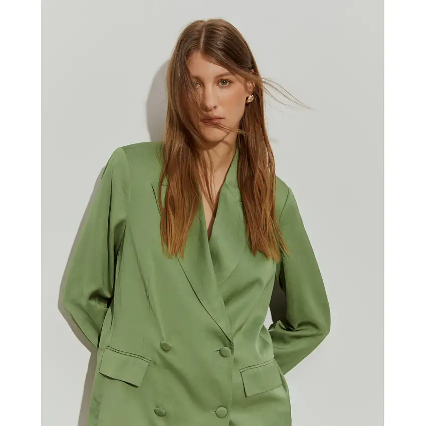 Blazer cruzado de lino