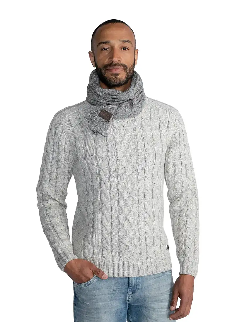 Jersey Punto Trenzado Petrol Industries Gris