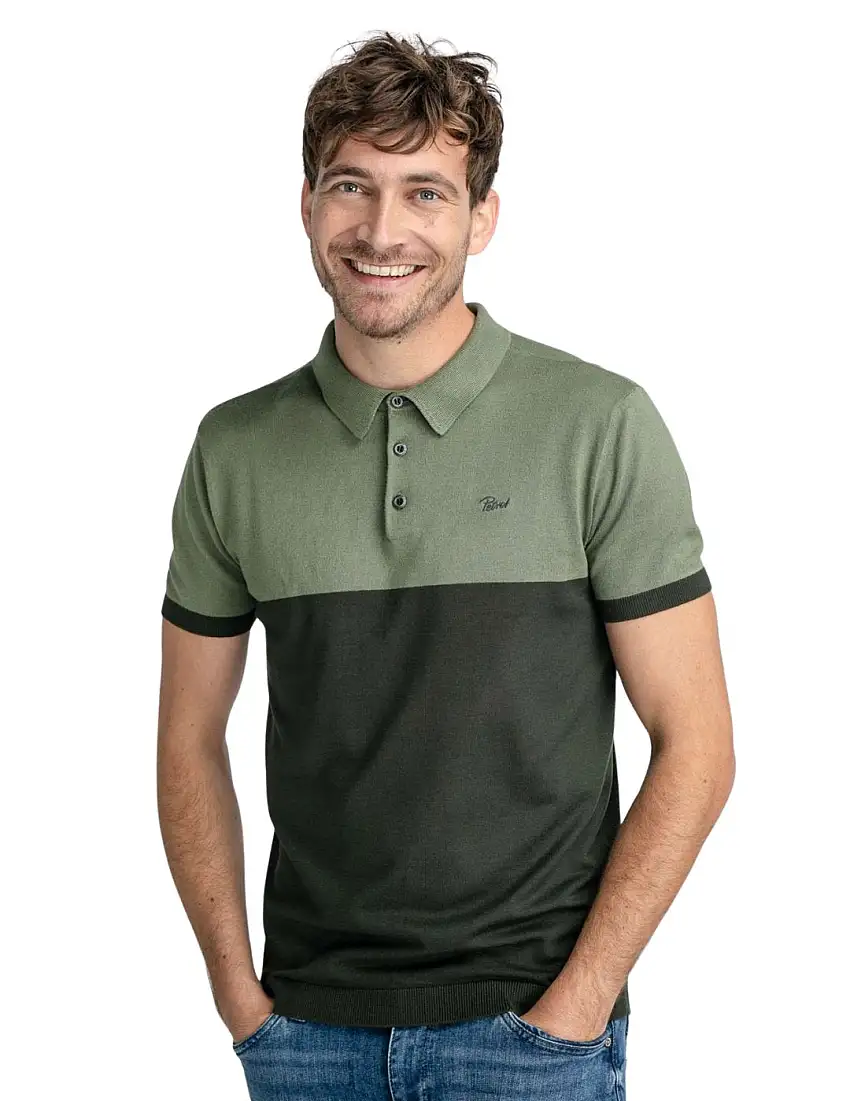 Polo de manga corta en contraste Petrol Industries Khaki