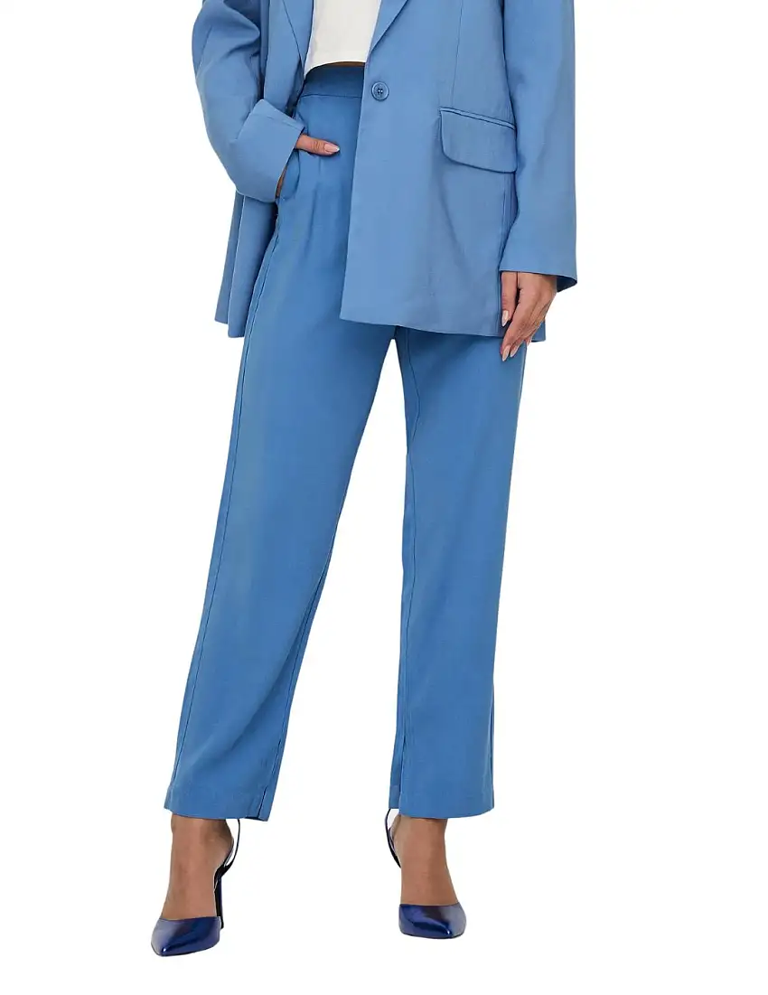 Pantalón de corte recto para mujer Only Larys Azul