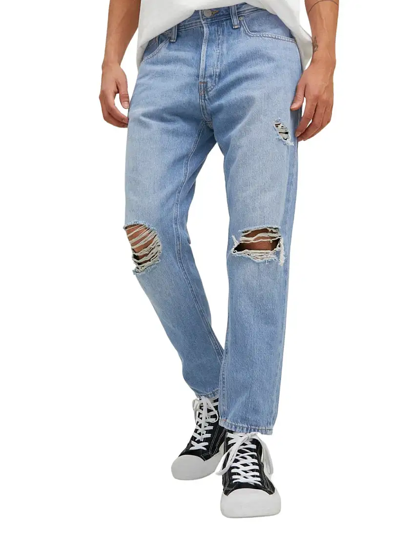 Vaqueros Cropped Jack and Jones JJIFRANK Azul