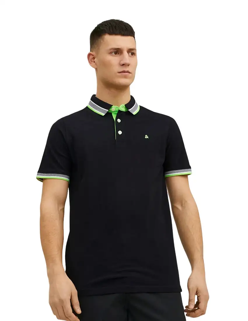 Polo Jack and Jones Neón Negro
