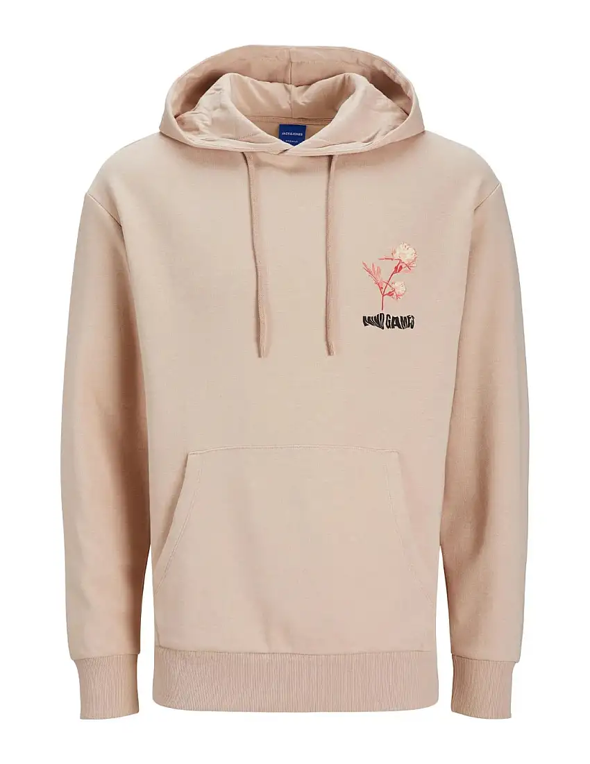 Sudadera Capucha Jack and Jones Jorgames Beige