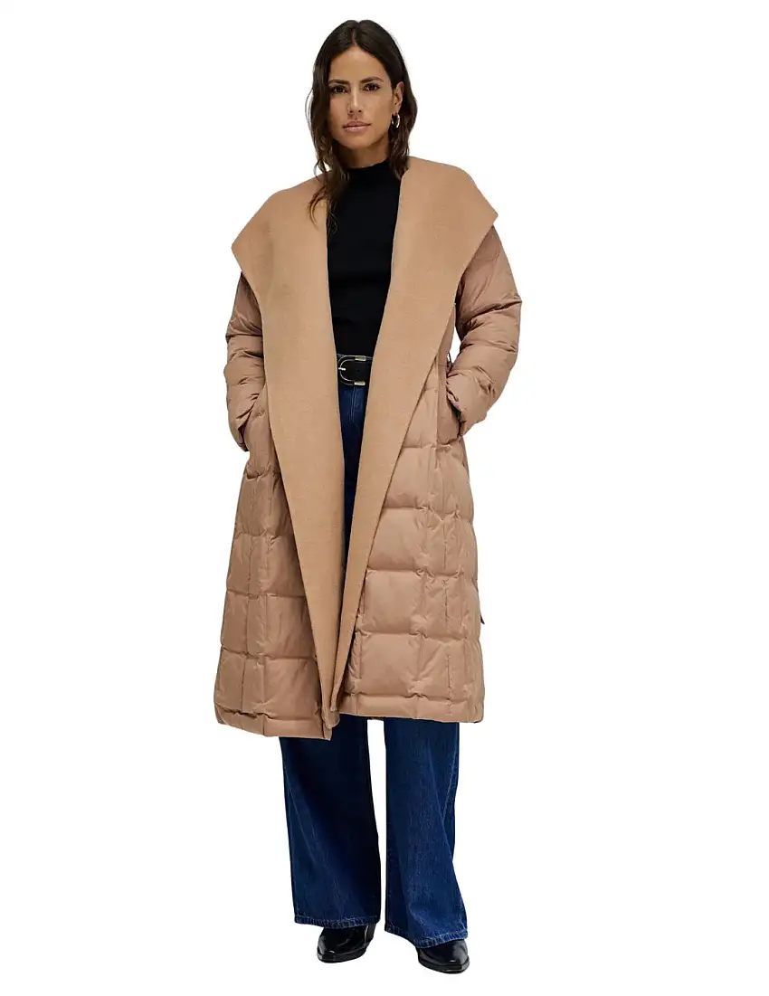 Abrigo Acolchado Largo Salsa Jeans Beige