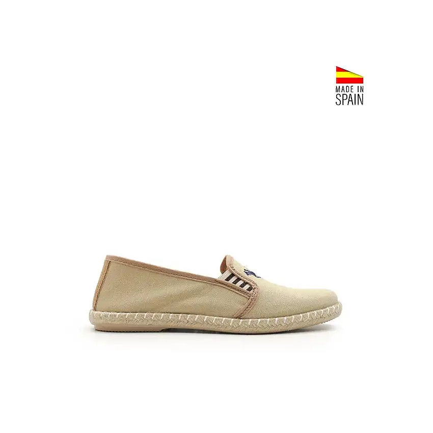 Alpargata beige con elástico