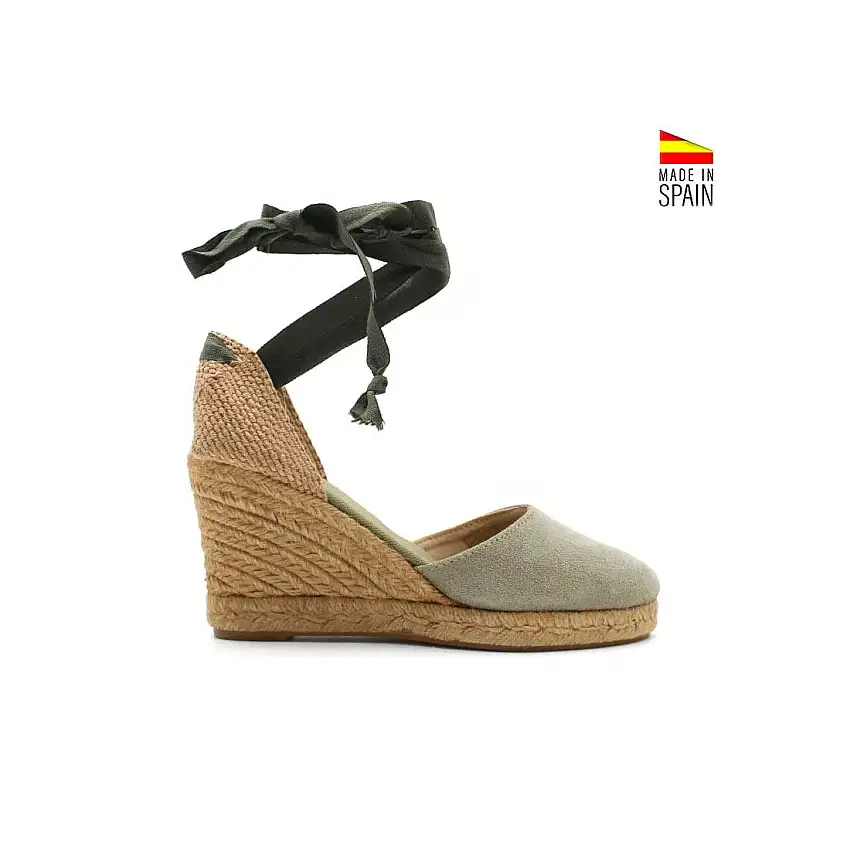 Alpargata caqui cuña esparto camel