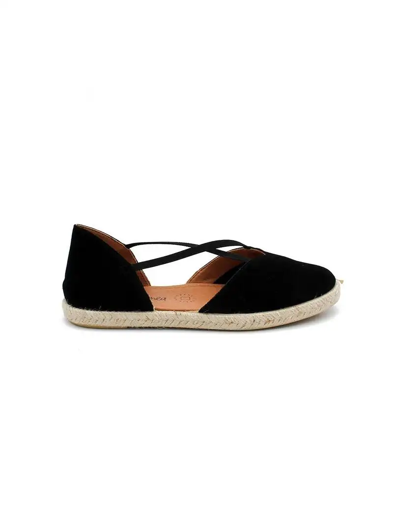 Alpargata CM Mediterranea 20159 Negro Mujer.