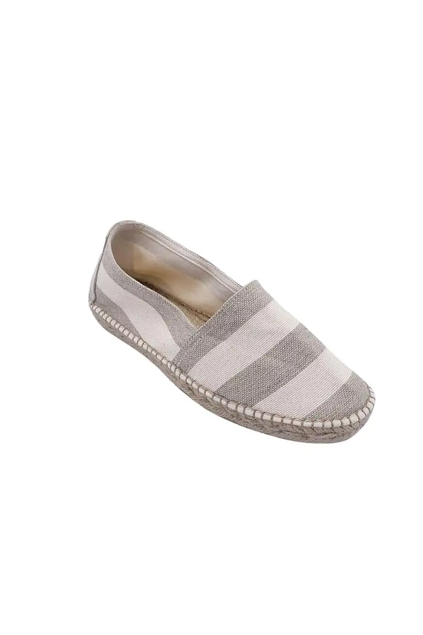 alpargatas rayas ramoncinas beige 7079
