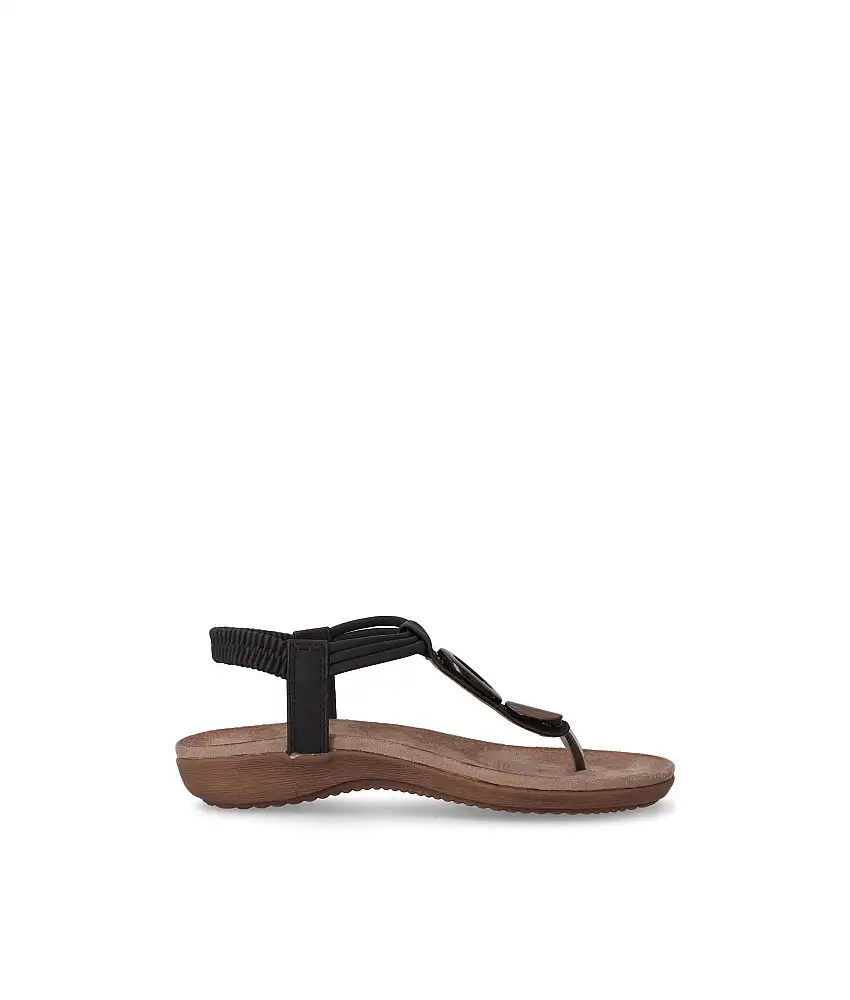 AMARPIES Sandalia esclava cómoda mujer AMA 17063 NEGRO