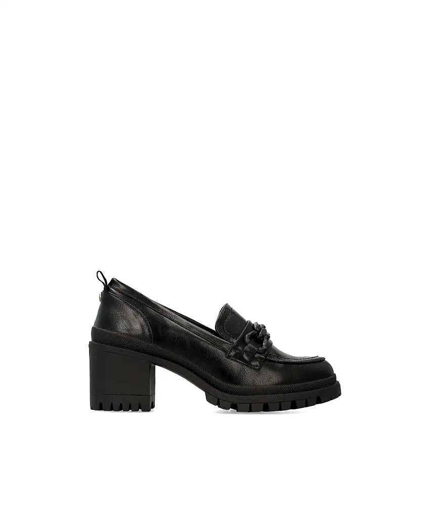 AMARPIES Zapato mocasín tacón ancho mujer