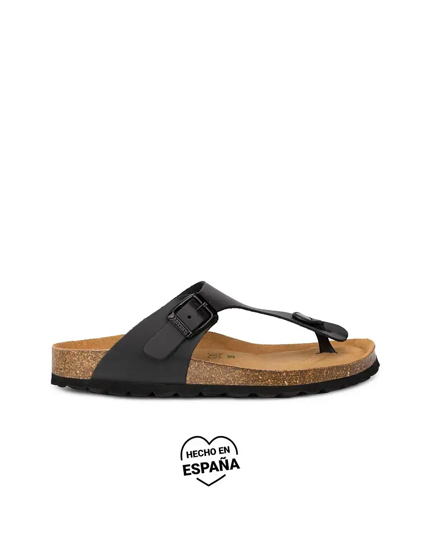 AUTENTI Sandalias Bio Dedo Negras