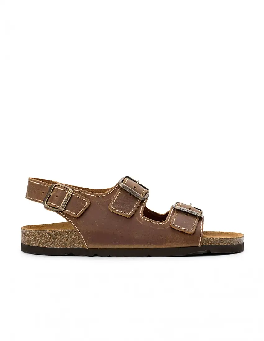 AUTENTI Sandalias Bio Hebillas Hombre Marrón