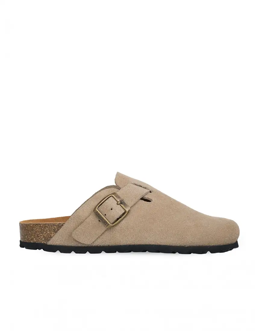 AUTENTI Zuecos Bio Hebilla Taupe