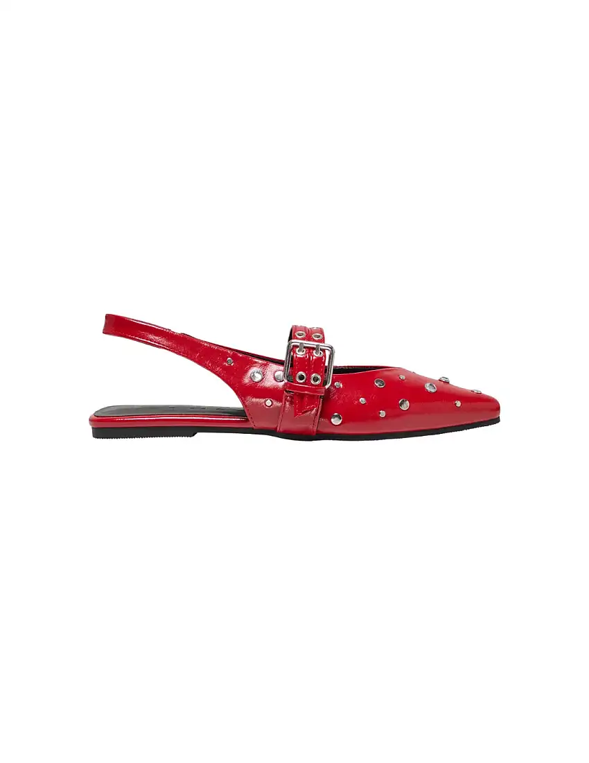 Bailarina Tachas Hebilla ONLY Laura Rojo