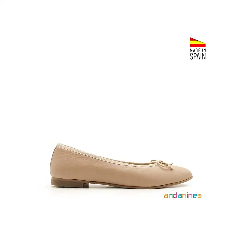 Bailarina taupe piel clasica