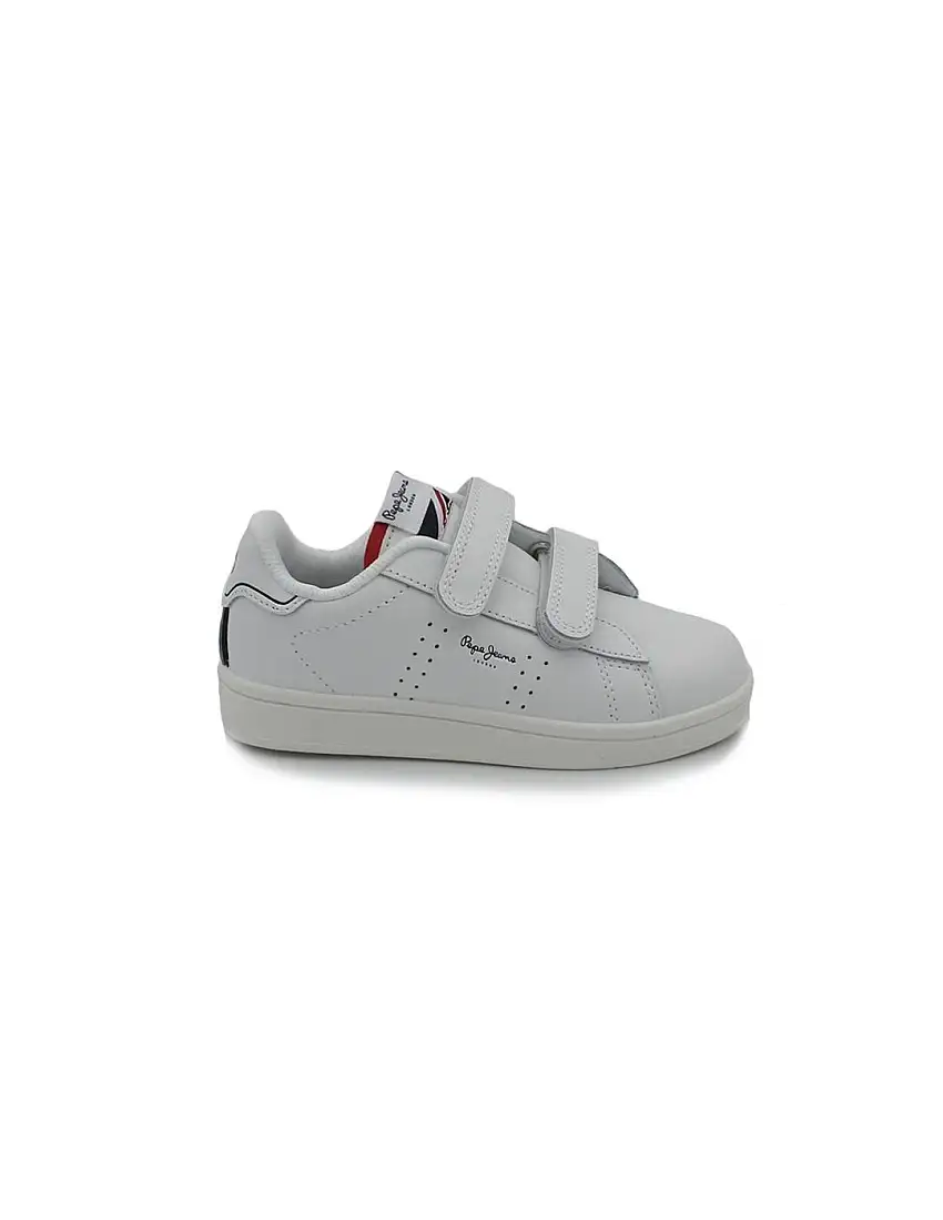 Bamba PEPE JEANS PBS30588 800 Piel Blanca, Niño