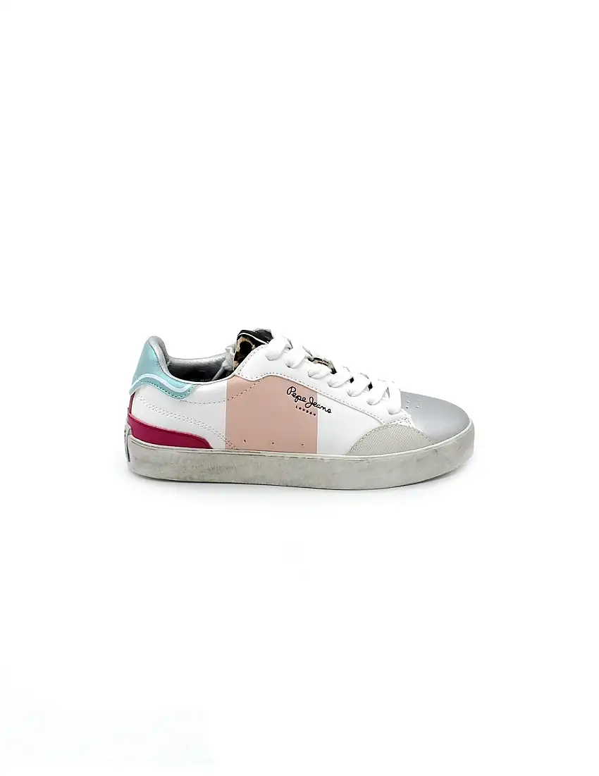 Bamba PEPE JEANS PGS30613 Blanco/Plata Niña