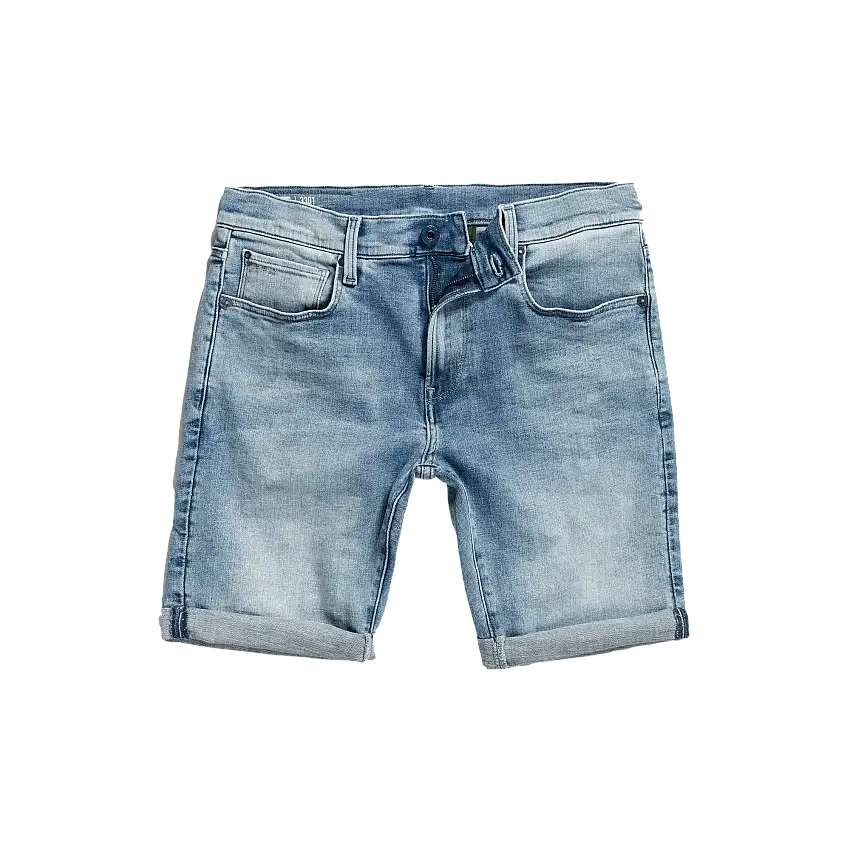Bermudas Vaqueras 3301 Slim Light Vintage Indigo