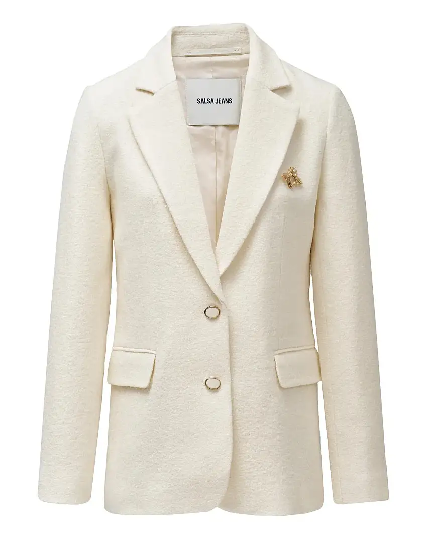 Blazer Lana Broche Salsa Jeans Beige
