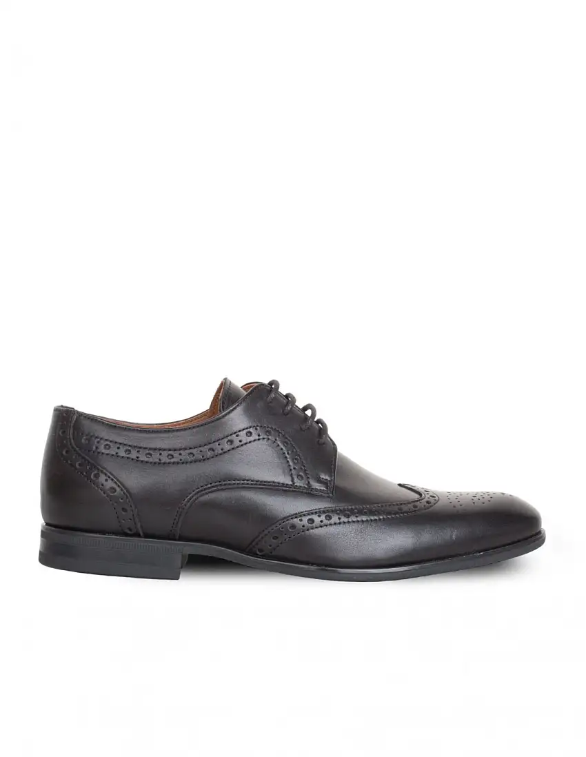 Blucher Vestir Piel Picados Negro PERA LIMONERA