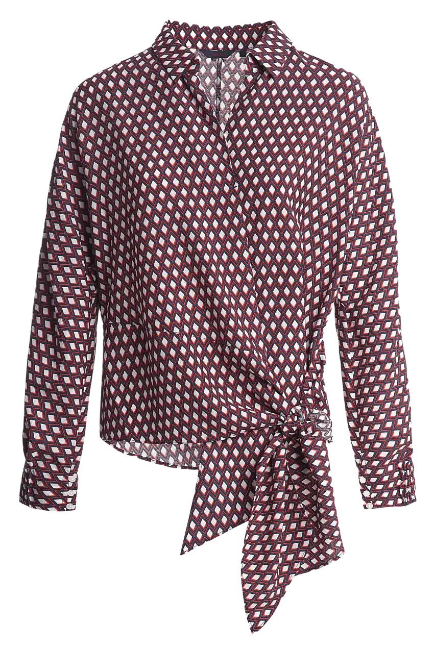 Blusa Estampada con Nudo