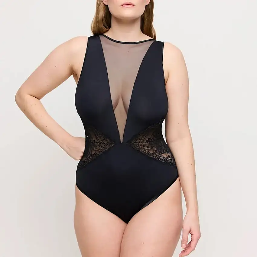 Body lencero escote en V, shimla, primadonna.